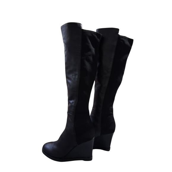 Vince Camuto Leather Women's 8½M Knee High Wedge Platform Stretch Kaelen Boots - Picture 10 of 13